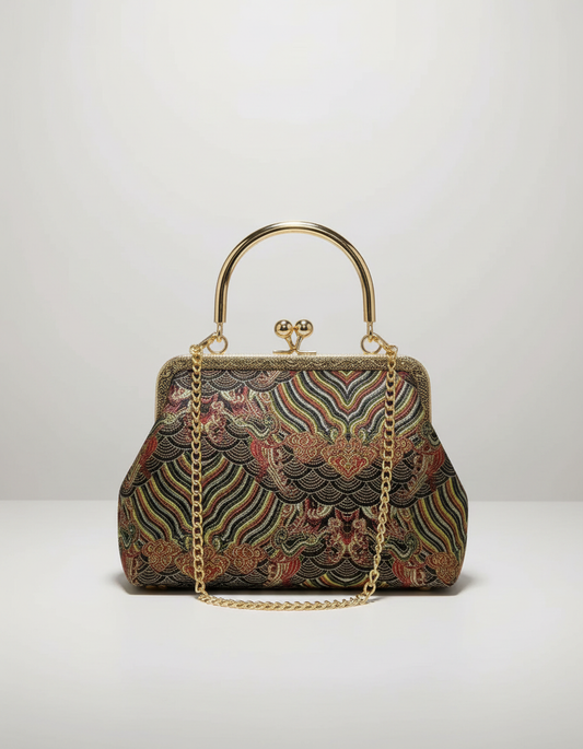 YÚN · Jīnyún 金云 — Sac à main doré en brocart