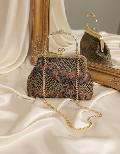 YÚN · Jīnyún 金云 — Sac à main doré en brocart