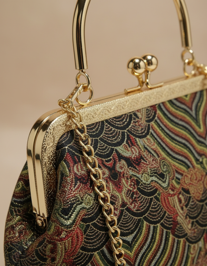 YÚN · Jīnyún 金云 — Sac à main doré en brocart