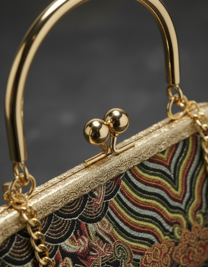 YÚN · Jīnyún 金云 — Sac à main doré en brocart